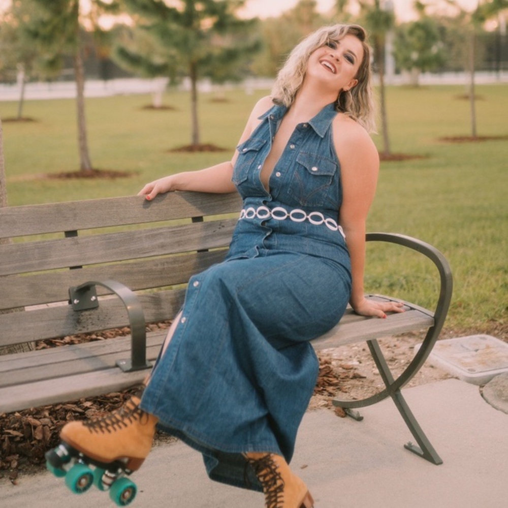 J&ANS Dolce & Gabbana button down halter dress